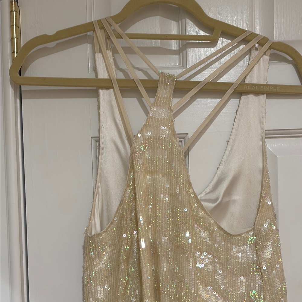 Parker Cream Sequin Dress - Picture 3 of 5